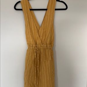 Yellow/Orange Long Pant Cross Back Jumpsuit